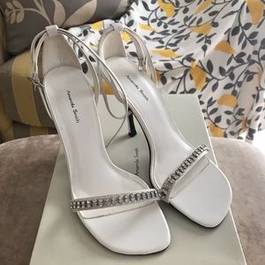 Amanda Smith White Rhinestone Heels.